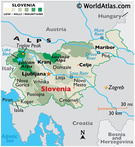 where is slovenia on a map.